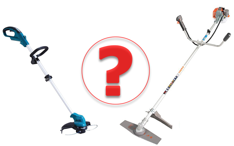 So sánh máy cắt cỏ chạy pin và máy cắt cỏ chạy xăng