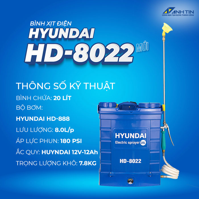 bình xịt điện hyundai hd-8022