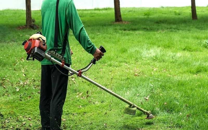 diệt cỏ bằng máy cắt cỏ
