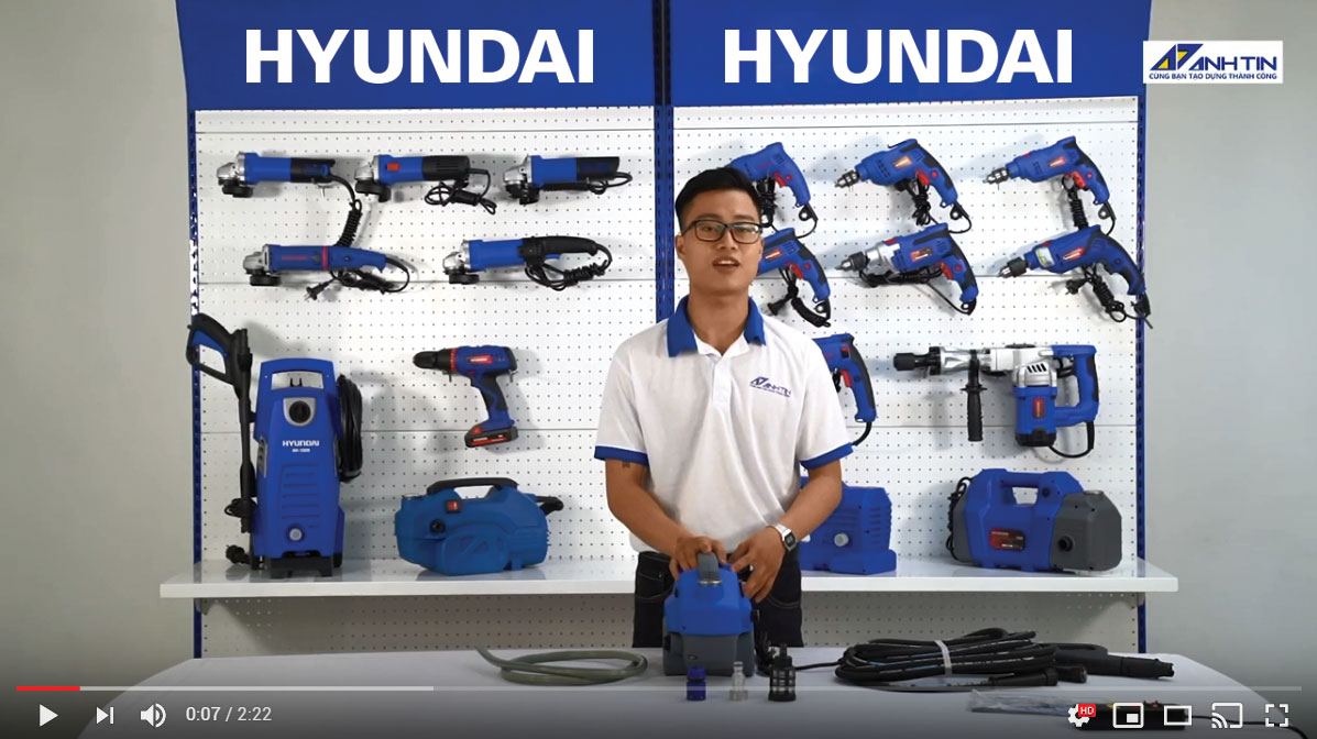 Hướng dẫn lắp đặt máy phun xịt rửa cao áp HYUNDAI THUNDER 816