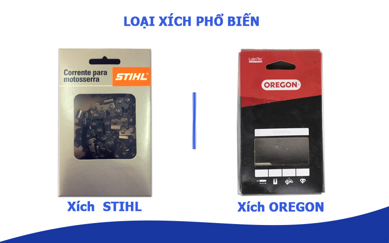 xích phổ biến dùng cho máy cưa xích